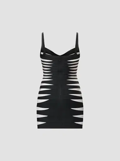 Hervé Léger Women's The Tara Mini Dress - Black Alabaster | Thumbnail 7 Hervé Léger Women's The Tara Mini Dress - Black Alabaster | Thumbnail 7
