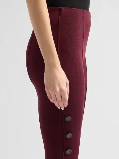 Proenza Schouler Women's Martina Button Pants - Amarone | Thumbnail 5 Proenza Schouler Women's Martina Button Pants - Amarone | Thumbnail 5