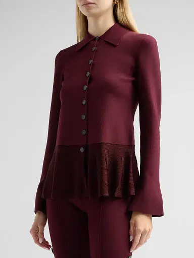 Proenza Schouler Women's Martina Button-Front Jacket - Amarone | Thumbnail 4 Proenza Schouler Women's Martina Button-Front Jacket - Amarone | Thumbnail 4