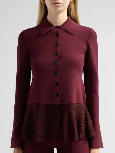 Proenza Schouler Women's Martina Button-Front Jacket - Amarone | Thumbnail 5 Proenza Schouler Women's Martina Button-Front Jacket - Amarone | Thumbnail 5