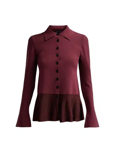 Proenza Schouler Women's Martina Button-Front Jacket - Amarone | Thumbnail 1 Proenza Schouler Women's Martina Button-Front Jacket - Amarone | Thumbnail 1