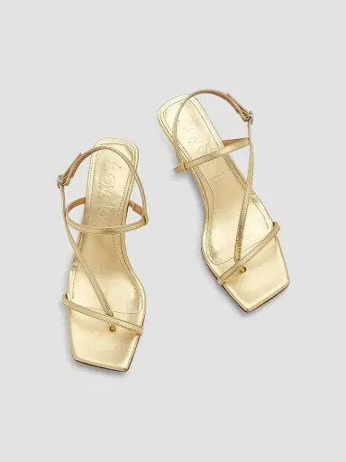 Aeyde Women's Elise 65MM Leather Sandals - Gold | Thumbnail 4 Aeyde Women's Elise 65MM Leather Sandals - Gold | Thumbnail 4