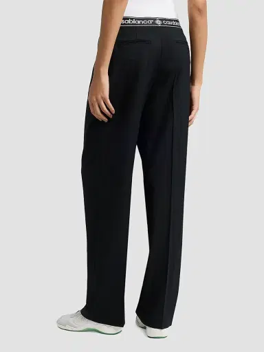 Casablanca Women's Wool Relaxed Trousers - Black | Thumbnail 3 Casablanca Women's Wool Relaxed Trousers - Black | Thumbnail 3