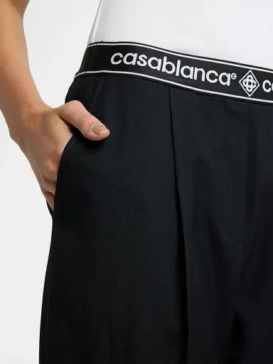 Casablanca Women's Wool Relaxed Trousers - Black | Thumbnail 5 Casablanca Women's Wool Relaxed Trousers - Black | Thumbnail 5