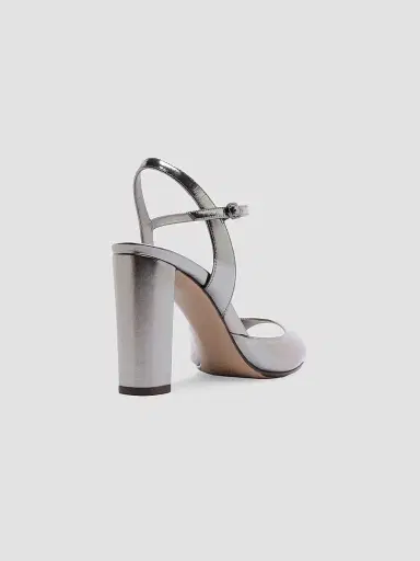 Alexandre Birman Women's Amy 90MM Leather Sandals - Grafite | Thumbnail 2 Alexandre Birman Women's Amy 90MM Leather Sandals - Grafite | Thumbnail 2