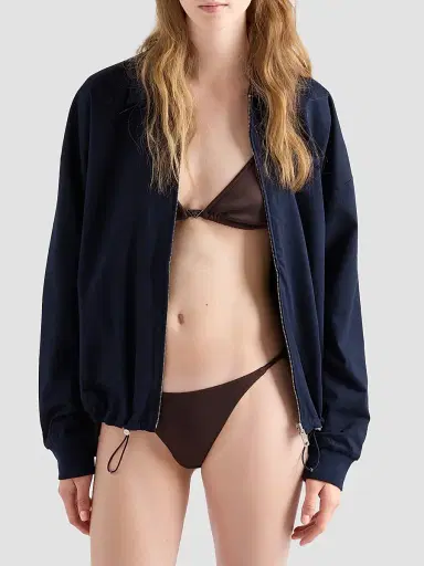 Prada Women's Interlock Knit Bikini Bottom - Brown | Thumbnail 2 Prada Women's Interlock Knit Bikini Bottom - Brown | Thumbnail 2