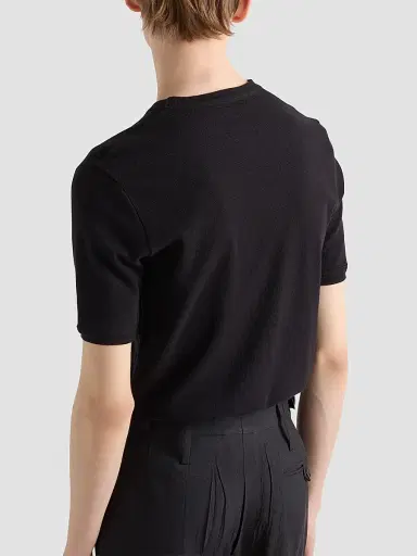 Prada Men's Cotton T-Shirt - Black | Thumbnail 4 Prada Men's Cotton T-Shirt - Black | Thumbnail 4