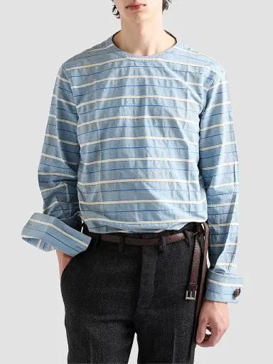Prada Men's Cotton Shirt - Blue - Size 16.5 | Thumbnail 3 Prada Men's Cotton Shirt - Blue - Size 16.5 | Thumbnail 3