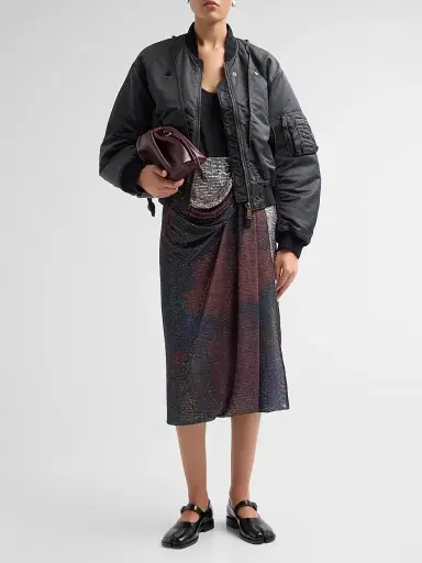 Maison Margiela Women's Reversible Nylon Twill Bomber Jacket - Dark Grey | Thumbnail 2 Maison Margiela Women's Reversible Nylon Twill Bomber Jacket - Dark Grey | Thumbnail 2