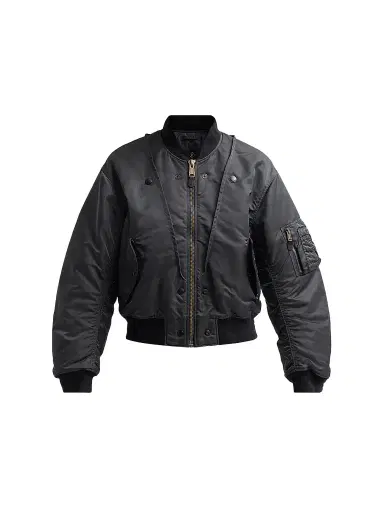 Maison Margiela Women's Reversible Nylon Twill Bomber Jacket - Dark Grey | Thumbnail 1 Maison Margiela Women's Reversible Nylon Twill Bomber Jacket - Dark Grey | Thumbnail 1