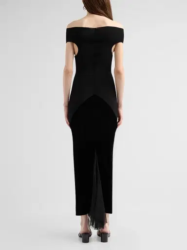 Rick Owens Women's Sliced Midi Dress - Black | Thumbnail 3 Rick Owens Women's Sliced Midi Dress - Black | Thumbnail 3