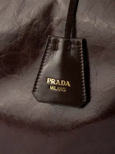 Prada Women's Bonnie Extra-Large Leather Top Handle Bag - Dark Brown | Thumbnail 5 Prada Women's Bonnie Extra-Large Leather Top Handle Bag - Dark Brown | Thumbnail 5
