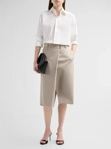 Maison Margiela Women's Cotton Twill Wrap Shorts | Thumbnail 2 Maison Margiela Women's Cotton Twill Wrap Shorts | Thumbnail 2