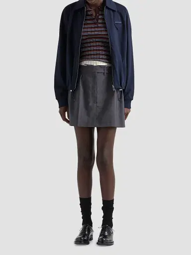 Prada Women's Light Mohair Mini Skirt - Grey | Thumbnail 2 Prada Women's Light Mohair Mini Skirt - Grey | Thumbnail 2