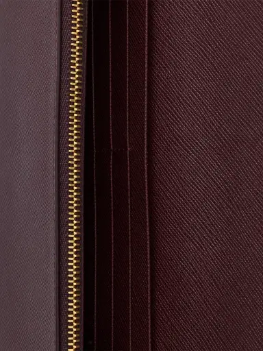 Prada Women's Saffiano Leather Wallet with Shoulder Strap - Dark Red | Thumbnail 6 Prada Women's Saffiano Leather Wallet with Shoulder Strap - Dark Red | Thumbnail 6