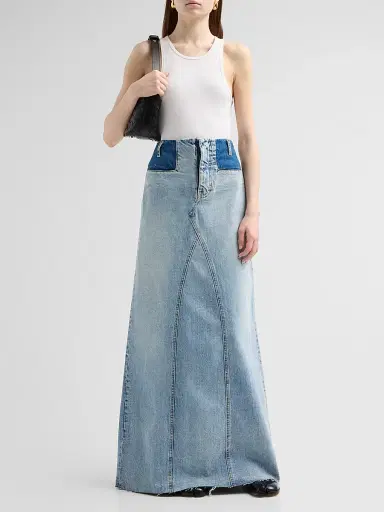 Maison Margiela Women's Waistless Denim Maxi Skirt | Thumbnail 2 Maison Margiela Women's Waistless Denim Maxi Skirt | Thumbnail 2