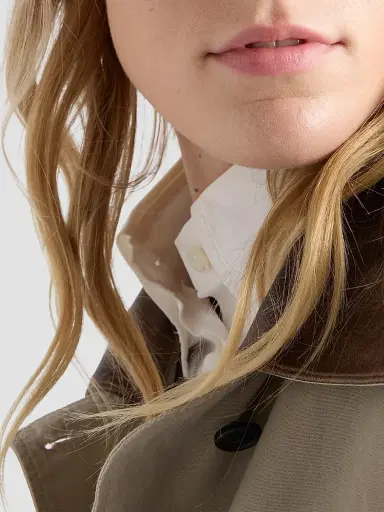 Prada Women's Single-Breasted Old Poplin Coat - Beige Khaki | Thumbnail 6 Prada Women's Single-Breasted Old Poplin Coat - Beige Khaki | Thumbnail 6