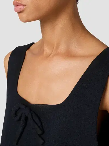 Miu Miu Women's Waxed Double Wool Dress - Blue | Thumbnail 6 Miu Miu Women's Waxed Double Wool Dress - Blue | Thumbnail 6