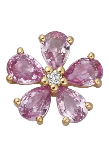 LOQUET Pink Sapphire Diamond Blossom Flower Charm | Thumbnail 1 LOQUET Pink Sapphire Diamond Blossom Flower Charm | Thumbnail 1