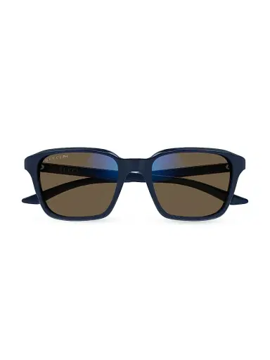 Gucci Men's Flag 52MM Square Sunglasses - Blue | Thumbnail 5 Gucci Men's Flag 52MM Square Sunglasses - Blue | Thumbnail 5