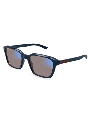 Gucci Men's Flag 52MM Square Sunglasses - Blue | Thumbnail 1 Gucci Men's Flag 52MM Square Sunglasses - Blue | Thumbnail 1