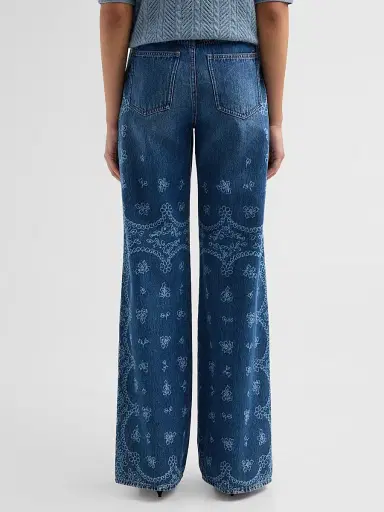 Veronica Beard Women's Taylor High-Rise Wide-Leg Jeans | Thumbnail 3 Veronica Beard Women's Taylor High-Rise Wide-Leg Jeans | Thumbnail 3