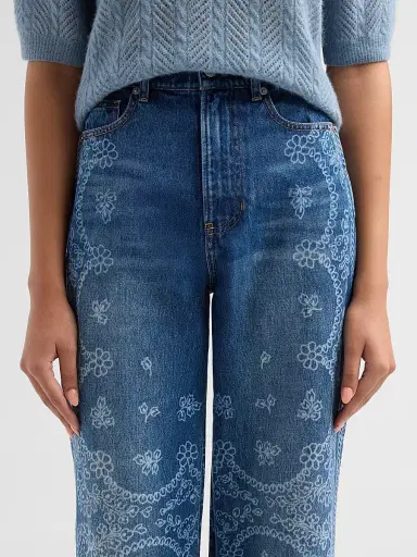 Veronica Beard Women's Taylor High-Rise Wide-Leg Jeans | Thumbnail 5 Veronica Beard Women's Taylor High-Rise Wide-Leg Jeans | Thumbnail 5