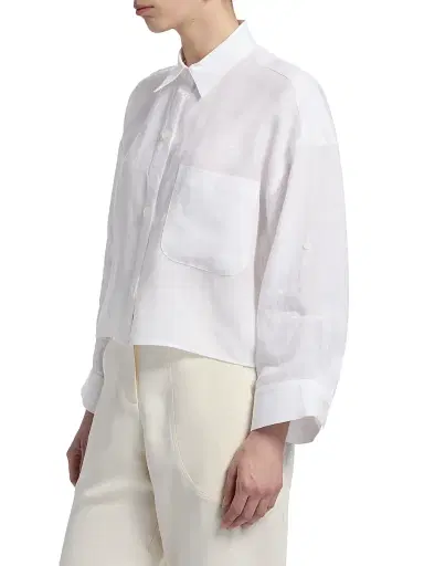 TWP Women's Next Ex Cotton-Silk Button-Front Shirt - White | Thumbnail 4 TWP Women's Next Ex Cotton-Silk Button-Front Shirt - White | Thumbnail 4