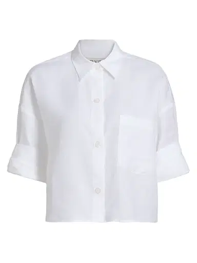 TWP Women's Next Ex Cotton-Silk Button-Front Shirt - White | Thumbnail 1 TWP Women's Next Ex Cotton-Silk Button-Front Shirt - White | Thumbnail 1