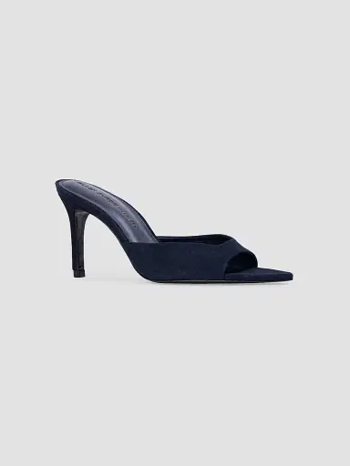 Black Suede Studio Women's Brea 80MM Suede Mules - Midnight Blue Suede - Size 12 | Thumbnail 2 Black Suede Studio Women's Brea 80MM Suede Mules - Midnight Blue Suede - Size 12 | Thumbnail 2