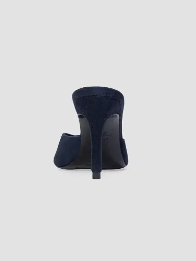 Black Suede Studio Women's Brea 80MM Suede Mules - Midnight Blue Suede - Size 12 | Thumbnail 4 Black Suede Studio Women's Brea 80MM Suede Mules - Midnight Blue Suede - Size 12 | Thumbnail 4
