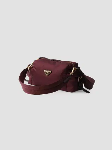 Prada Women's Explore Re-Nylon and Leather Shoulder Bag - Dark Red | Thumbnail 2 Prada Women's Explore Re-Nylon and Leather Shoulder Bag - Dark Red | Thumbnail 2