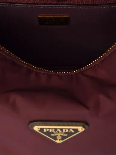 Prada Women's Explore Re-Nylon and Leather Shoulder Bag - Dark Red | Thumbnail 4 Prada Women's Explore Re-Nylon and Leather Shoulder Bag - Dark Red | Thumbnail 4