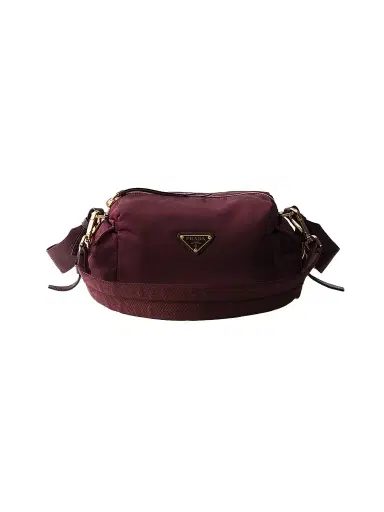 Prada Women's Explore Re-Nylon and Leather Shoulder Bag - Dark Red | Thumbnail 1 Prada Women's Explore Re-Nylon and Leather Shoulder Bag - Dark Red | Thumbnail 1