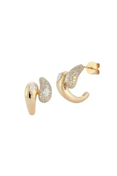 DANA REBECCA DESIGNS Diamond Bypass Taylor Elaine Hoop Earrings | Thumbnail 1 DANA REBECCA DESIGNS Diamond Bypass Taylor Elaine Hoop Earrings | Thumbnail 1