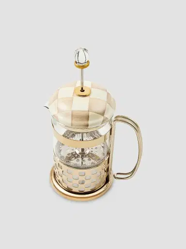 MacKenzie-Childs Mocha Check French Press | Thumbnail 3 MacKenzie-Childs Mocha Check French Press | Thumbnail 3