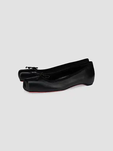 Christian Louboutin Women's Cassia Nodo Flats - Black | Thumbnail 2 Christian Louboutin Women's Cassia Nodo Flats - Black | Thumbnail 2