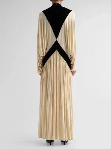 Zimmermann Women's Valiant Deco Batwing Dress - Black Cream | Thumbnail 3 Zimmermann Women's Valiant Deco Batwing Dress - Black Cream | Thumbnail 3