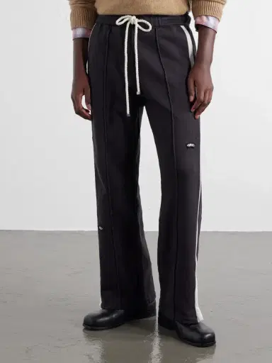 Nahmias Repaired Wide-Leg Cotton-Jersey Drawstring Sweatpants - Men | Thumbnail 3 Nahmias Repaired Wide-Leg Cotton-Jersey Drawstring Sweatpants - Men | Thumbnail 3