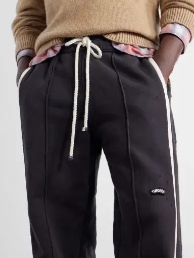 Nahmias Repaired Wide-Leg Cotton-Jersey Drawstring Sweatpants - Men | Thumbnail 5 Nahmias Repaired Wide-Leg Cotton-Jersey Drawstring Sweatpants - Men | Thumbnail 5
