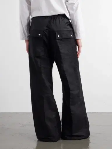 Rick Owens Wide Bela Wide-Leg Flannel Drawstring Trousers - Men | Thumbnail 4 Rick Owens Wide Bela Wide-Leg Flannel Drawstring Trousers - Men | Thumbnail 4