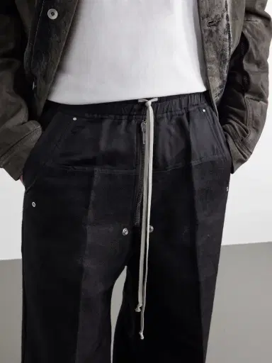 Rick Owens Wide Bela Wide-Leg Flannel Drawstring Trousers - Men | Thumbnail 5 Rick Owens Wide Bela Wide-Leg Flannel Drawstring Trousers - Men | Thumbnail 5