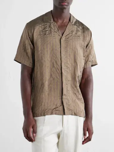 Orlebar Brown Maitan Villa Camp-Collar Striped Woven Shirt - Men | Thumbnail 3 Orlebar Brown Maitan Villa Camp-Collar Striped Woven Shirt - Men | Thumbnail 3