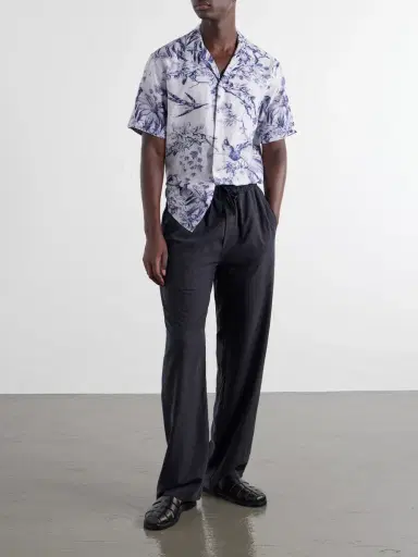 Orlebar Brown Maitan Camp-Collar Printed Linen Shirt - Men | Thumbnail 2 Orlebar Brown Maitan Camp-Collar Printed Linen Shirt - Men | Thumbnail 2