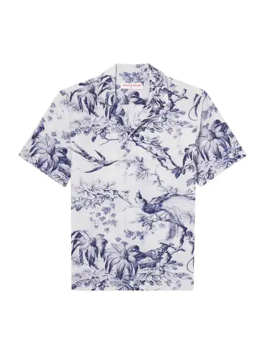 Orlebar Brown Maitan Camp-Collar Printed Linen Shirt - Men | Thumbnail 1 Orlebar Brown Maitan Camp-Collar Printed Linen Shirt - Men | Thumbnail 1