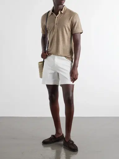Orlebar Brown Sebastian Linen-Jersey Polo Shirt - Men | Thumbnail 2 Orlebar Brown Sebastian Linen-Jersey Polo Shirt - Men | Thumbnail 2