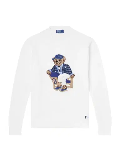 Polo Ralph Lauren Polo Bear-Jacquard Cotton Sweater - Men | Thumbnail 1 Polo Ralph Lauren Polo Bear-Jacquard Cotton Sweater - Men | Thumbnail 1