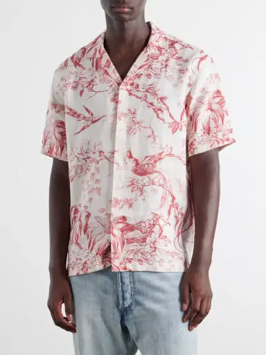 Orlebar Brown Maitan Camp-Collar Printed Linen Shirt - Men | Thumbnail 3 Orlebar Brown Maitan Camp-Collar Printed Linen Shirt - Men | Thumbnail 3