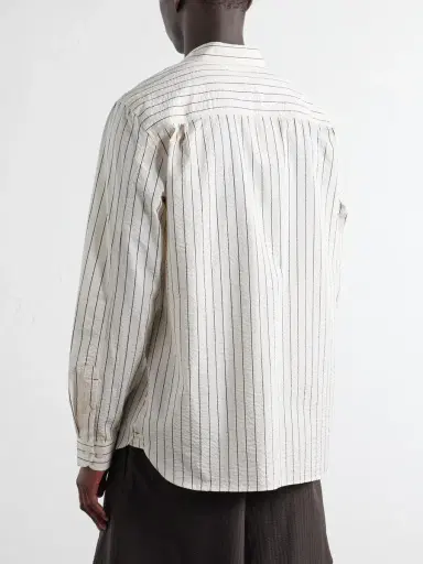 Orlebar Brown Justin Striped Cotton-Seersucker Shirt - Men | Thumbnail 4 Orlebar Brown Justin Striped Cotton-Seersucker Shirt - Men | Thumbnail 4