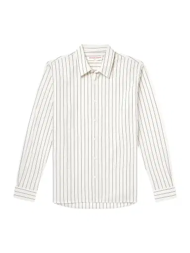 Orlebar Brown Justin Striped Cotton-Seersucker Shirt - Men | Thumbnail 1 Orlebar Brown Justin Striped Cotton-Seersucker Shirt - Men | Thumbnail 1